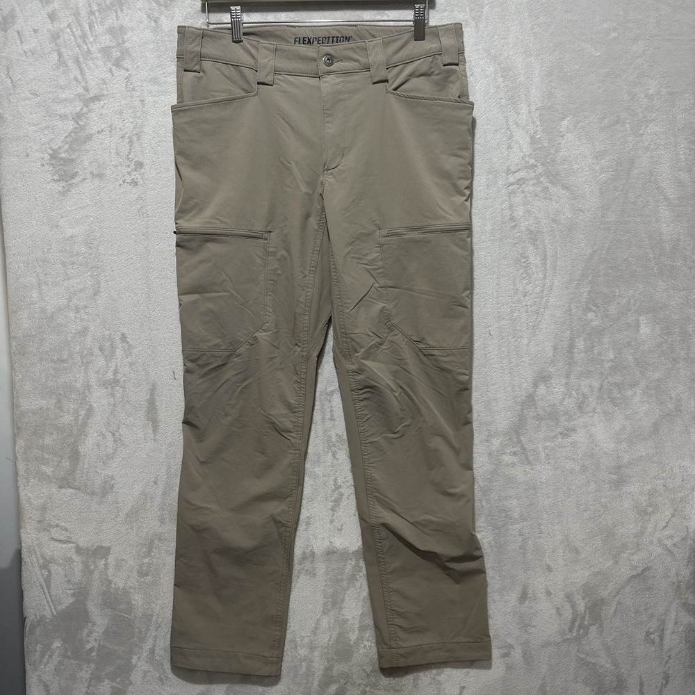 Duluth Trading Co Flexpedition Slim Fit Cargo Pants Mens Size 34 Beige